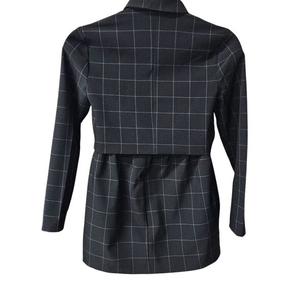 KINGSTON GRAY Juniors 2Pc Black & White Pin- Stripe Skirt Suit Set Size XL - Picture 8 of 16